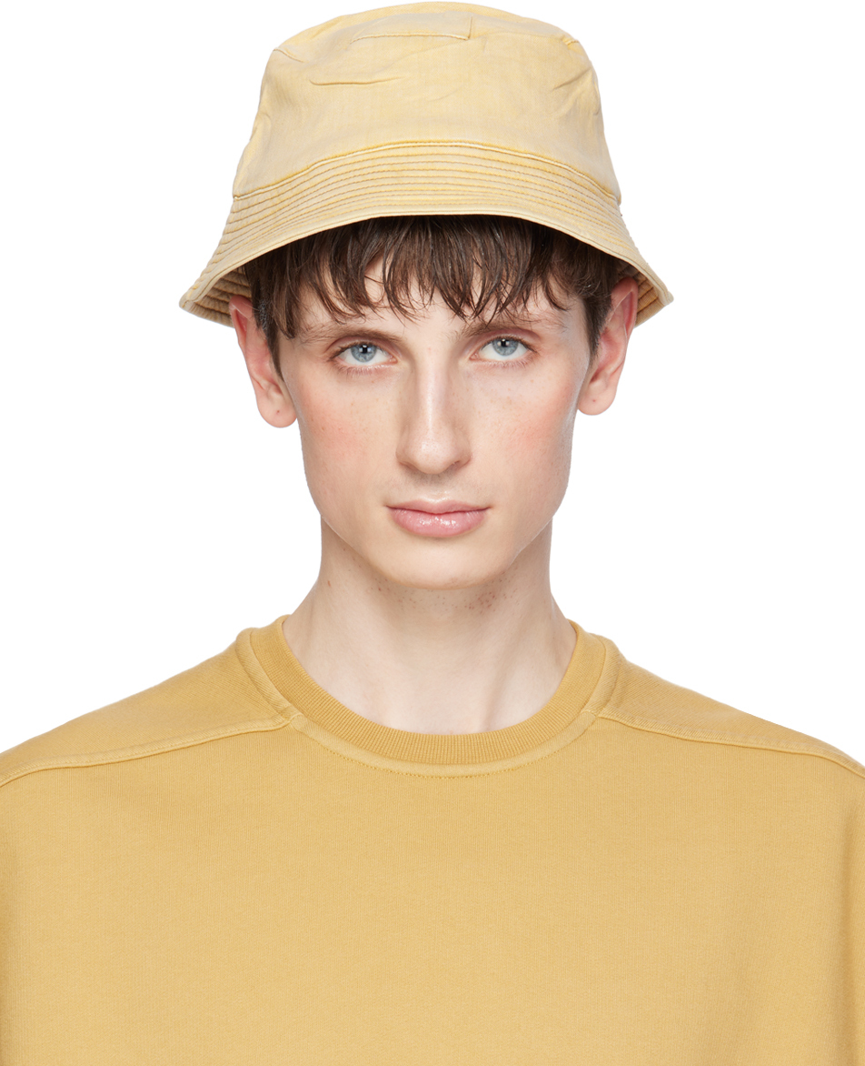 Shop Rick Owens Drkshdw Yellow Gilligan Narrow Brim Bucket Hat In 42 Mustard