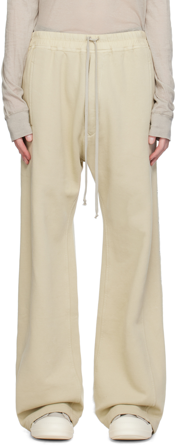 Shop Rick Owens Drkshdw Off-white Pusher Sweatpants In 08 Pearl