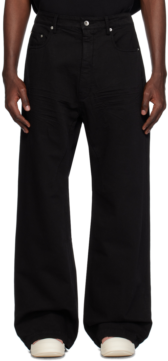 Rick Owens Drkshdw Black Geth Trousers In 09 Black