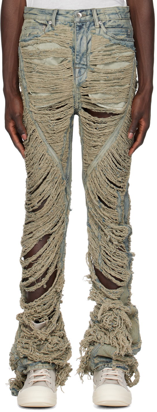 Blue Bias Jeans by Rick Owens DRKSHDW on Sale