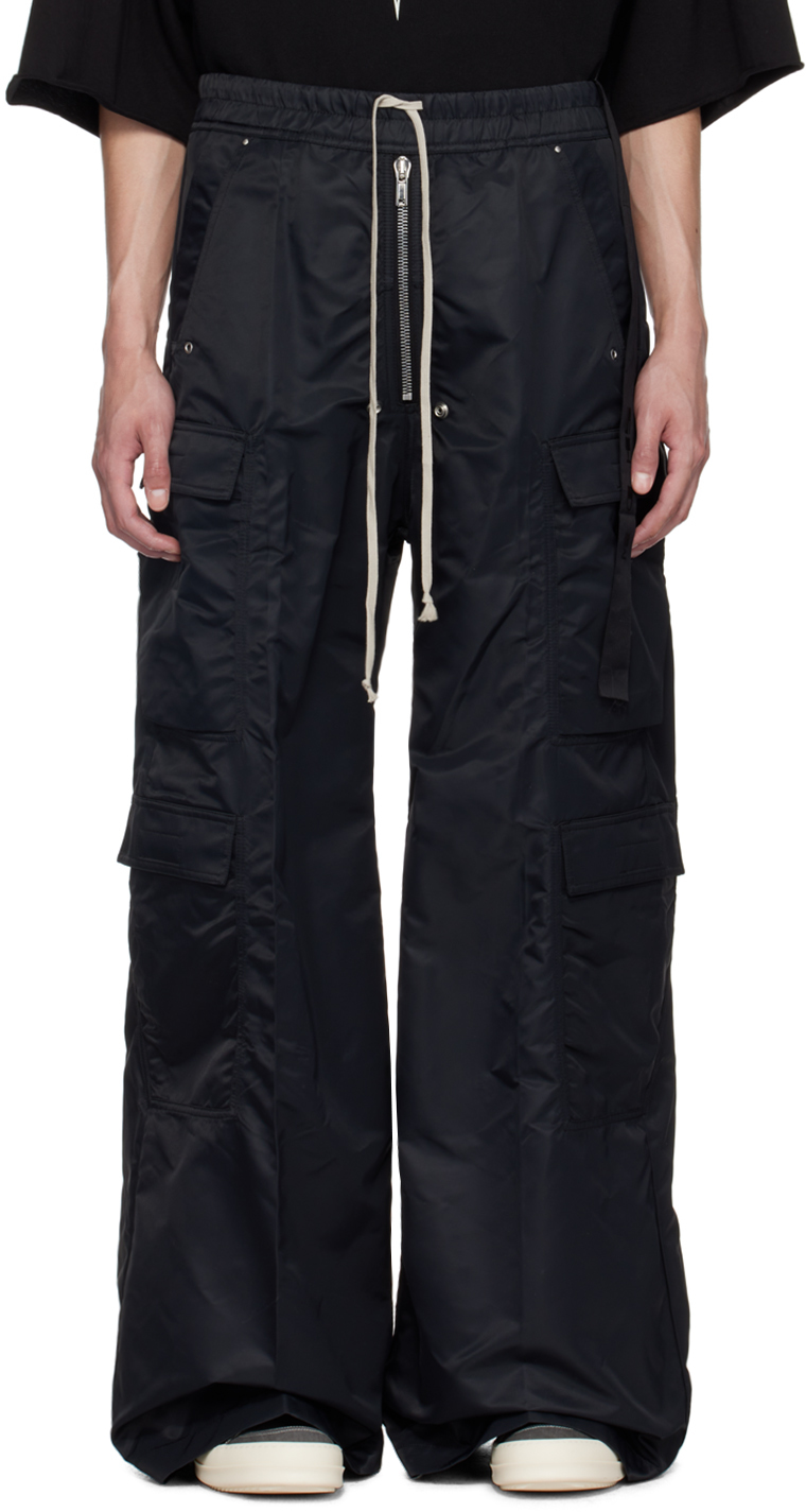 Rick Owens DRKSHDW: Black Double Cargo Jumbo Belas Cargo Pants 