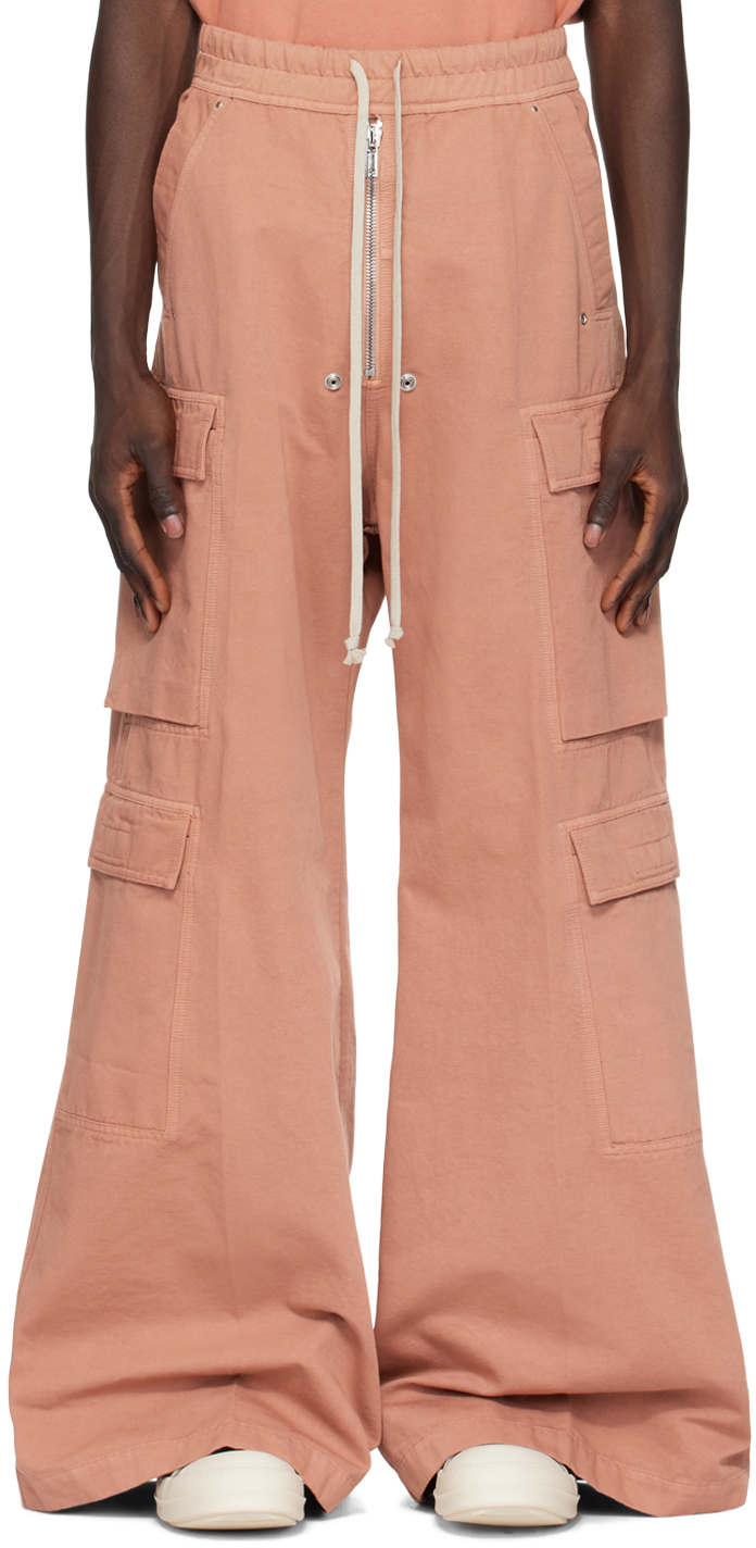 Rick Owens Drkshdw Pink Jumbo Bela Cargo Trousers