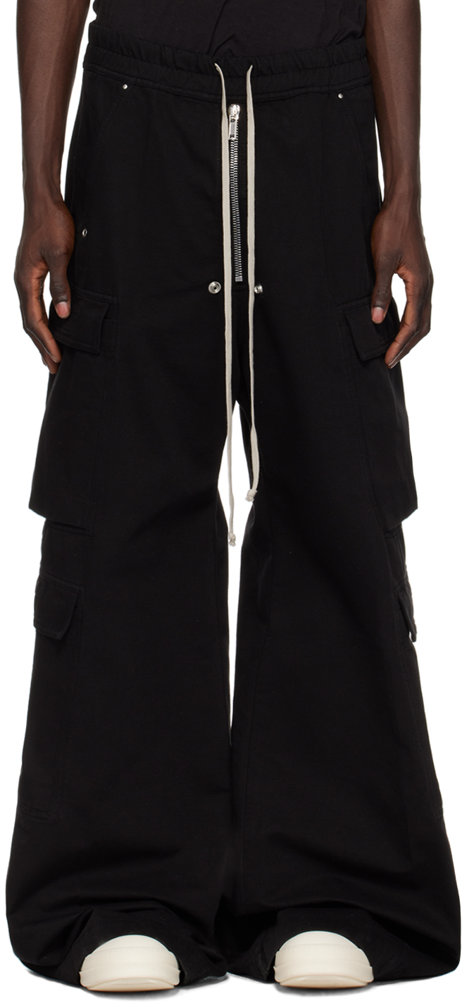 Rick Owens Drkshdw Black Jumbo Bela Cargo Pants In 09 Black