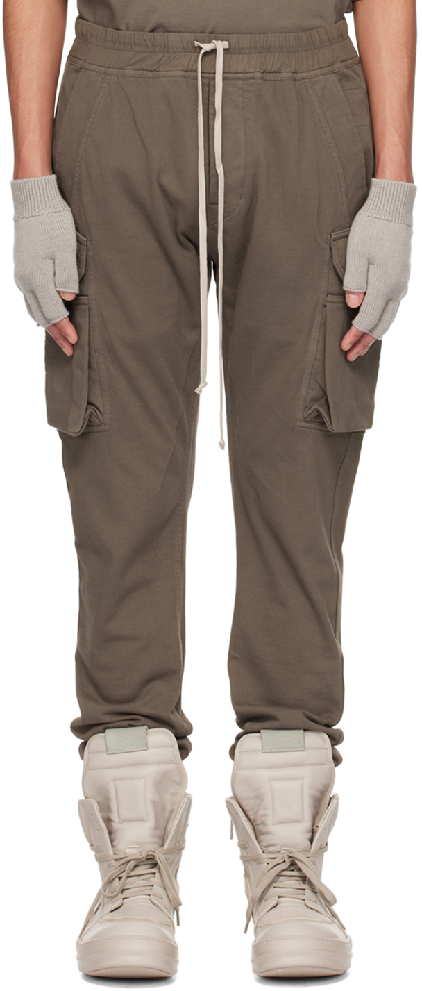 Rick Owens Drkshdw Mastodon Cut Organic Cotton Track Pants In Grey