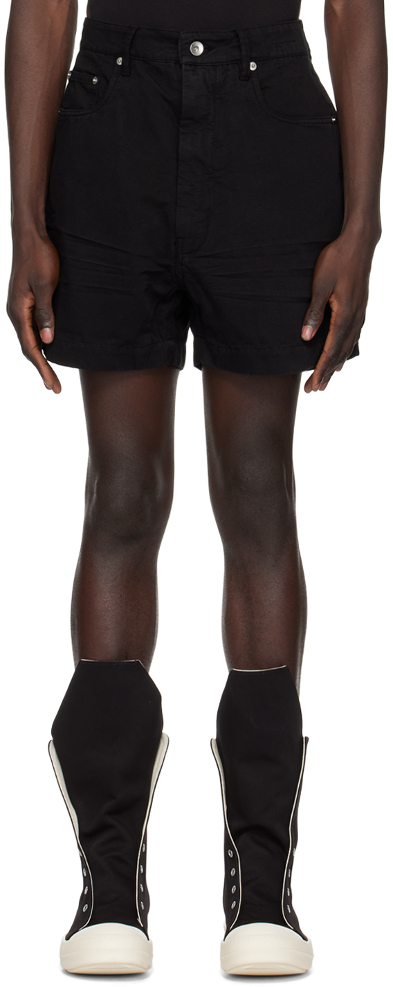 Rick Owens Drkshdw Black Geth Shorts In 09 Black
