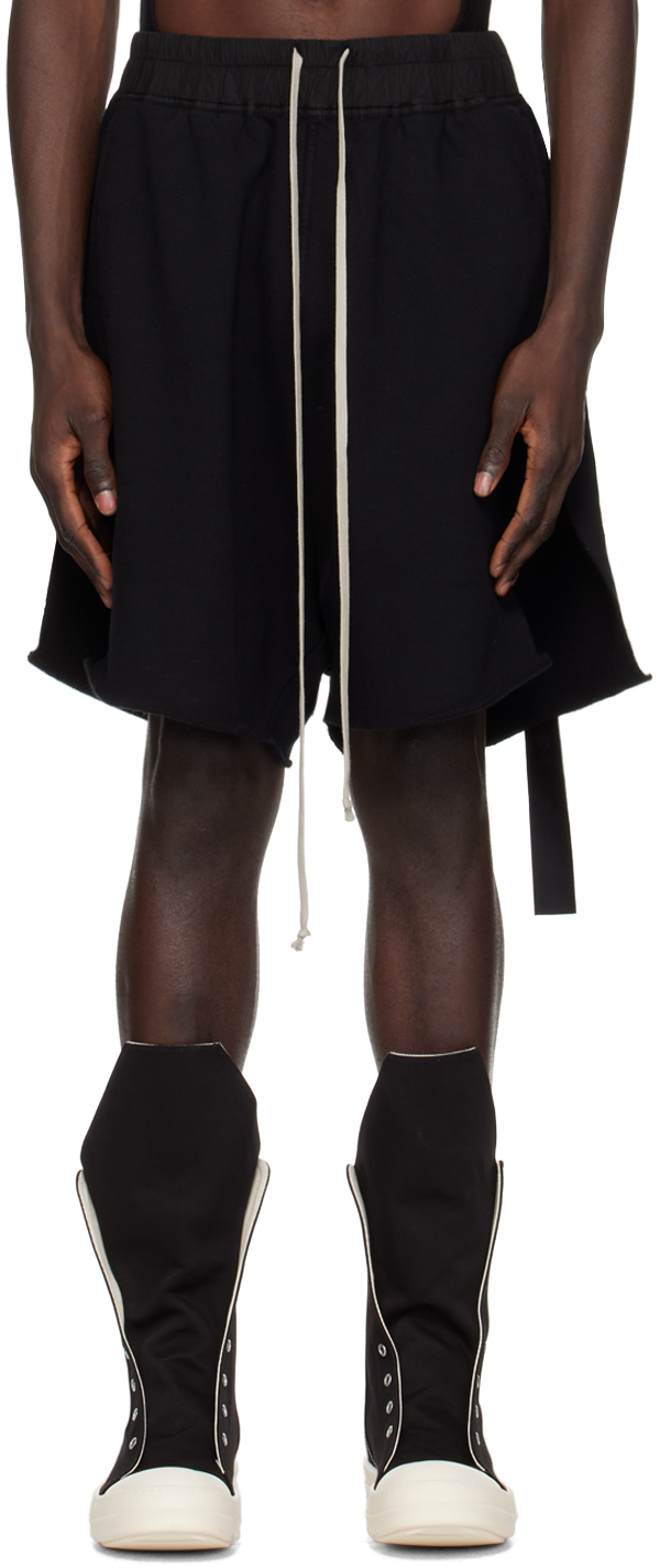 Rick Owens Drkshdw Black Loose-fit Shorts In 09 Black