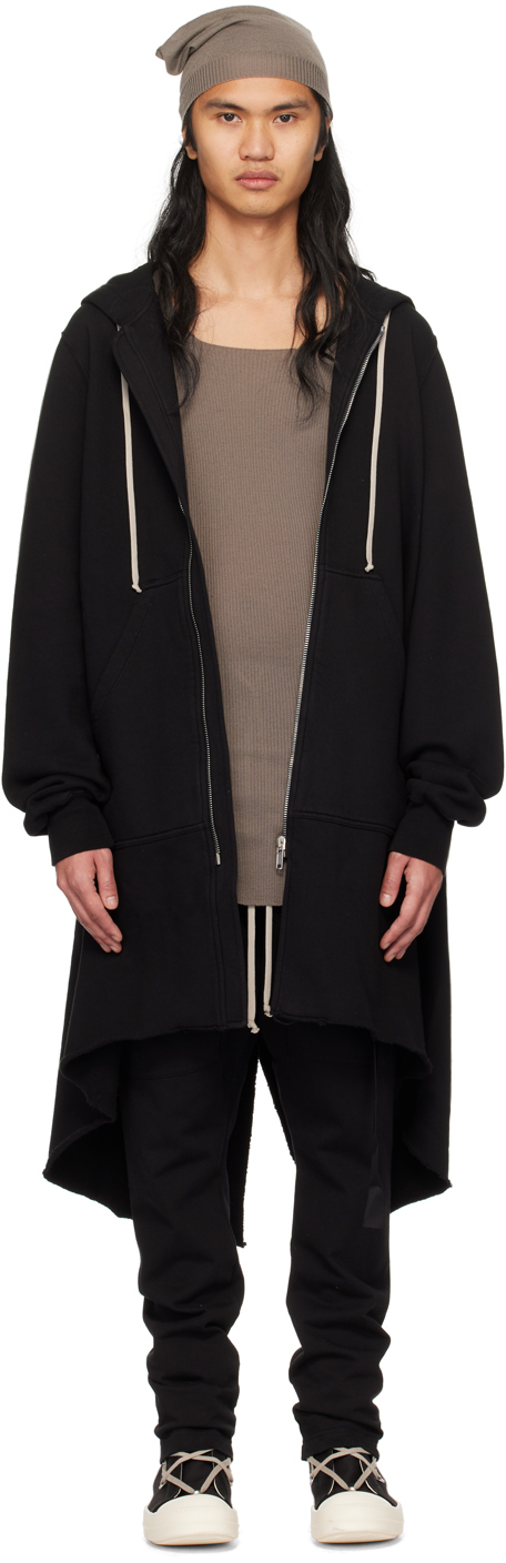 Rick Owens DRKSHDW: Black Fishtail Parka Jacket | SSENSE