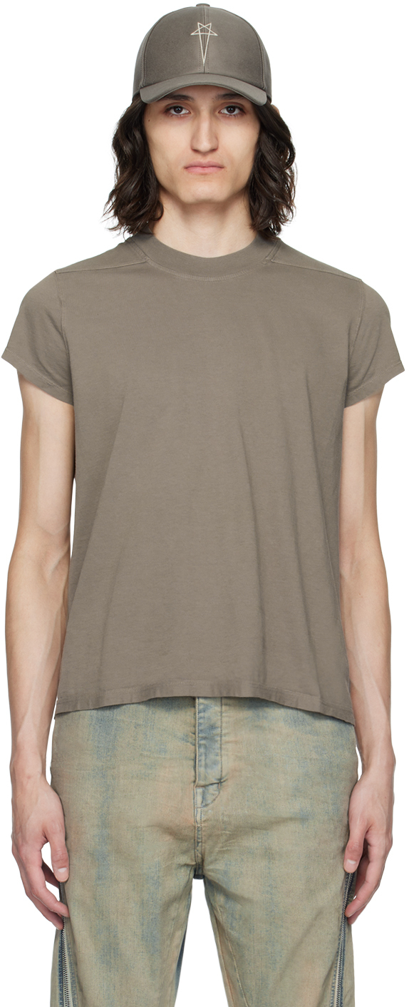 Rick Owens Drkshdw Gray Small Level T-shirt In 34 Dust