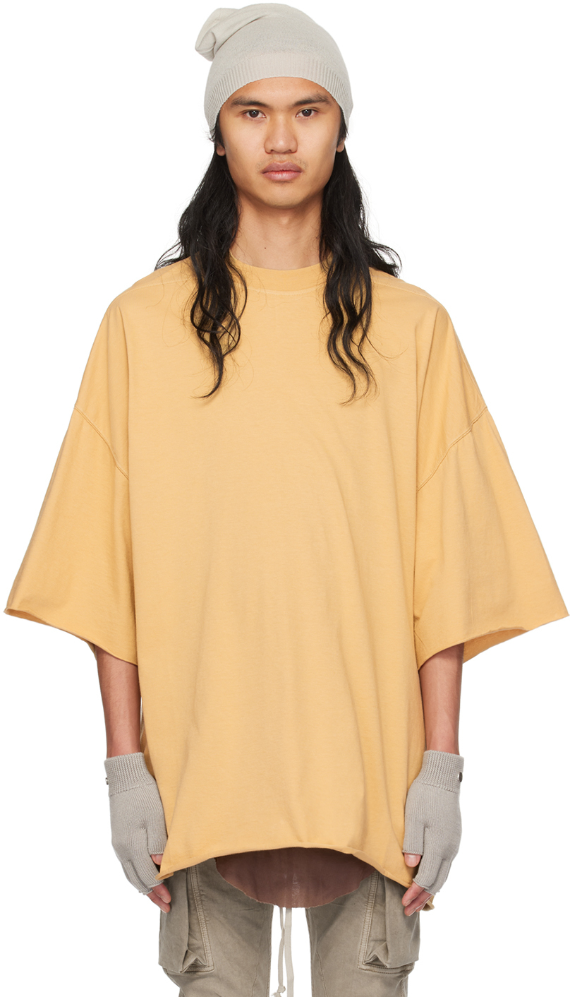 Rick Owens Drkshdw Yellow Tommy T-shirt In 42 Mustard