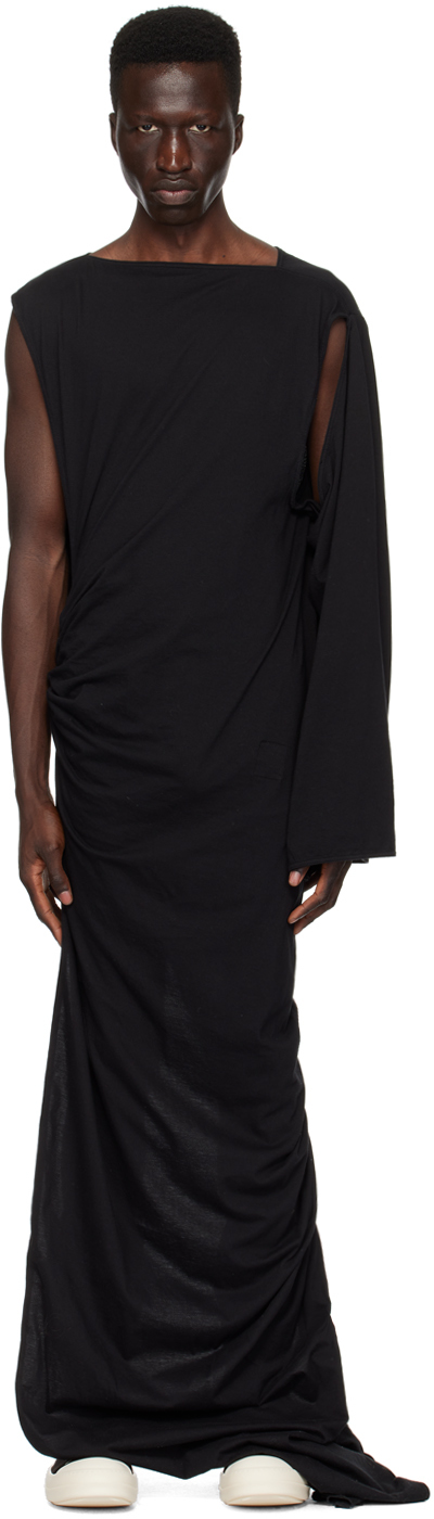 Rick Owens Drkshdw Black Convertible Maxi Dress In 09 Black