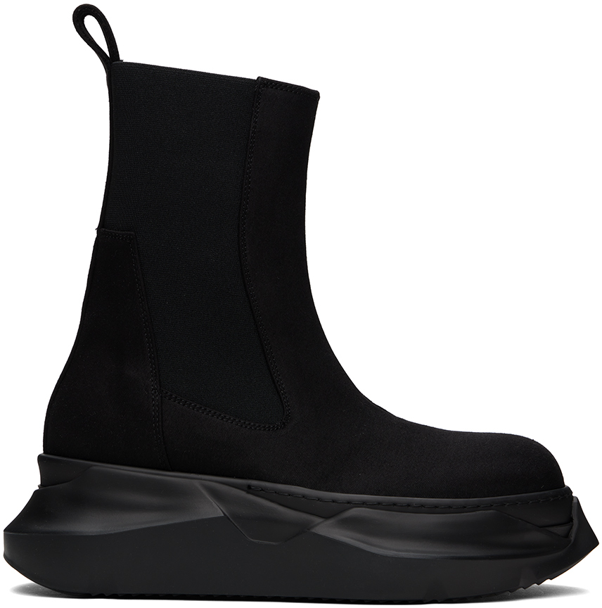 Black Beatle Abstract Chelsea Boots