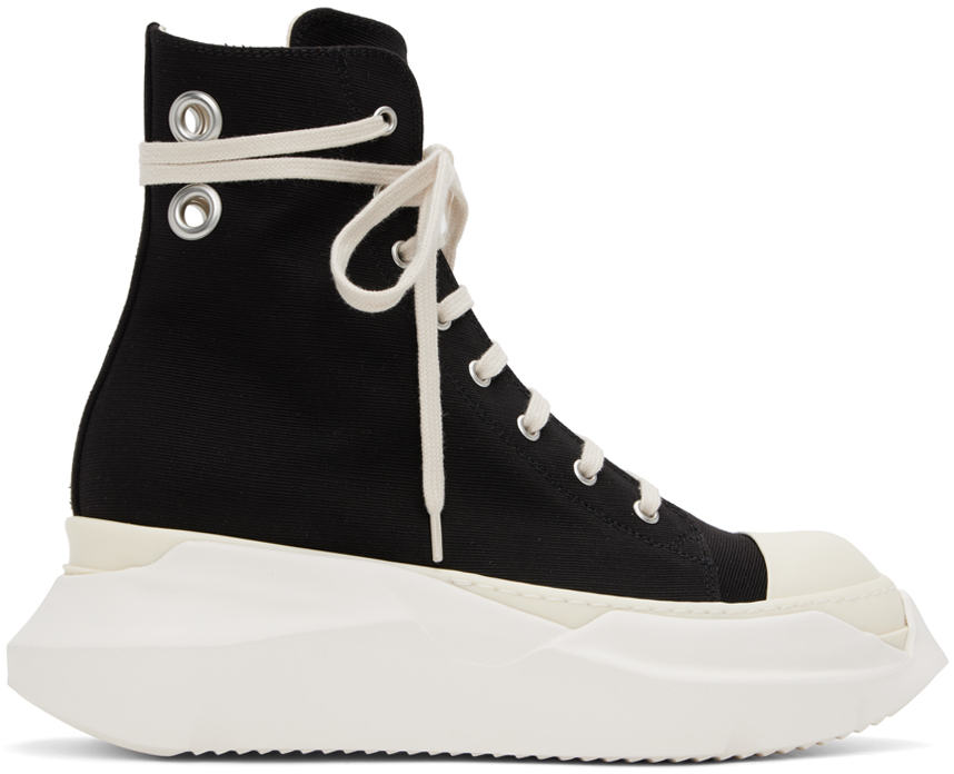 Rick Owens DRKSHDW: Black Abstract Sneakers | SSENSE