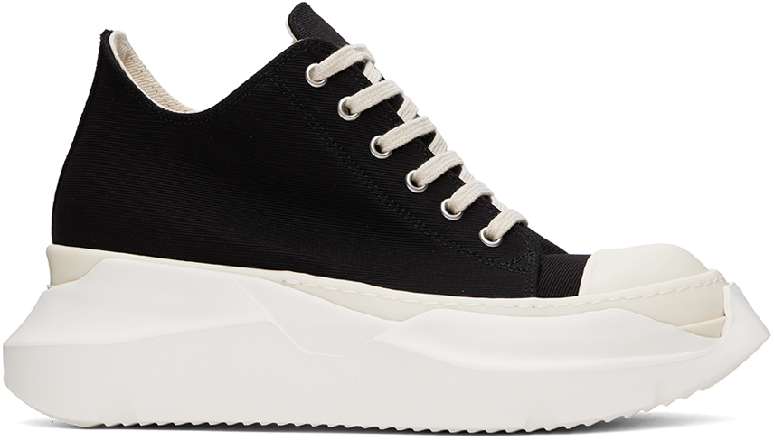 Rick Owens DRKSHDW: Black Abstract Low Sneakers | SSENSE