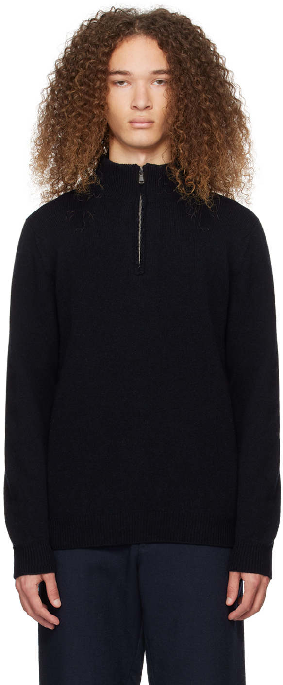 Navy Half-Zip Sweater