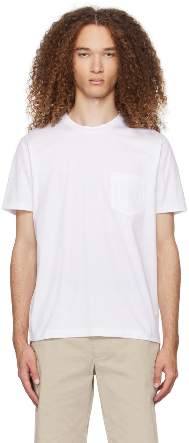 Shop Sunspel White Riviera T-shirt