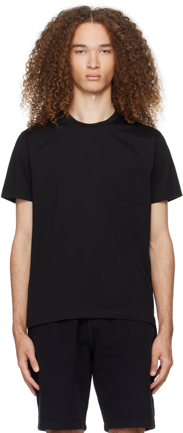 Sunspel Black Riviera T-shirt