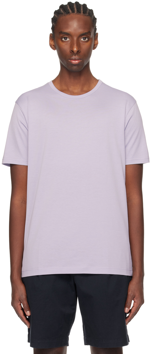 Shop Sunspel Purple Classic T-shirt In Lavender