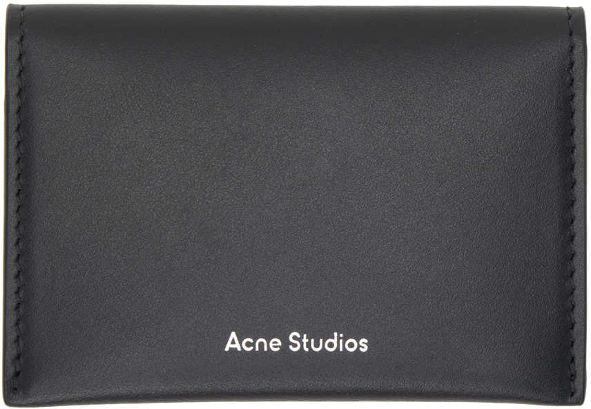 Acne Studios Black Bifold Card Holder In 900 Black