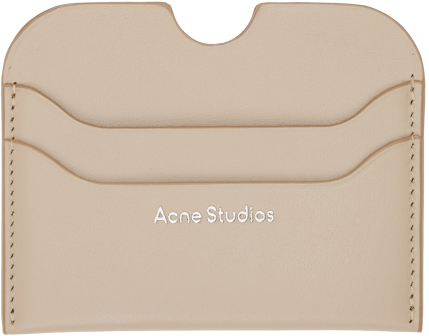 Shop Acne Studios Taupe Slim Card Holder In Cgz Taupe Beige