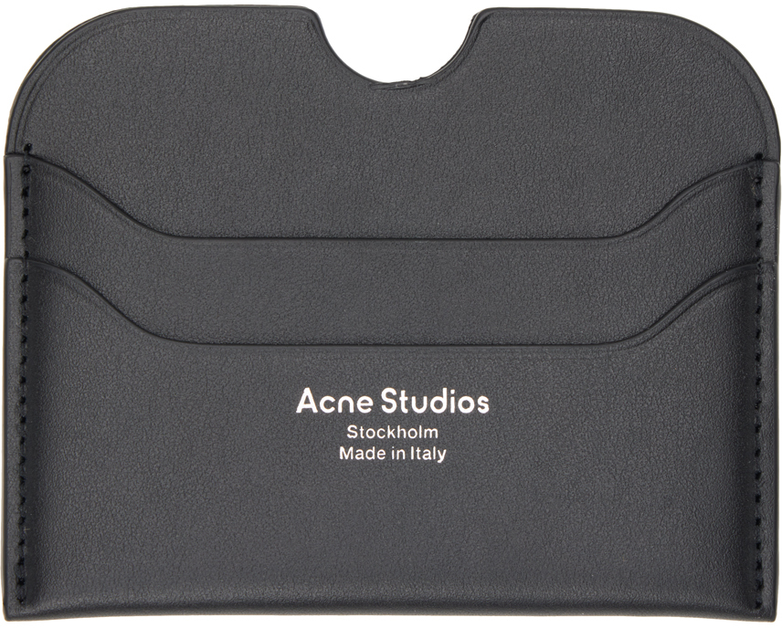 Shop Acne Studios Black Slim Card Holder In 900 Black