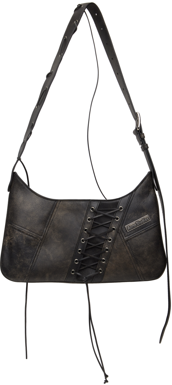 Shop Acne Studios Black Platt Shoulder Bag In 900 Black