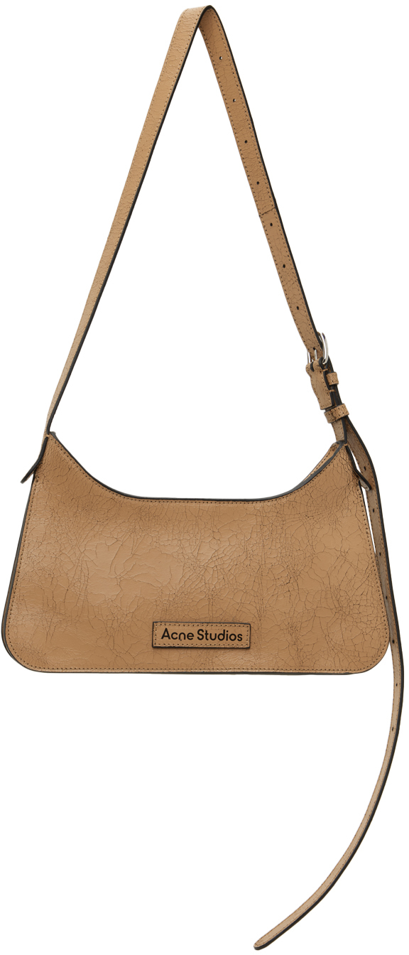 Shop Acne Studios Beige Mini Platt Bag In Cql Dark Beige