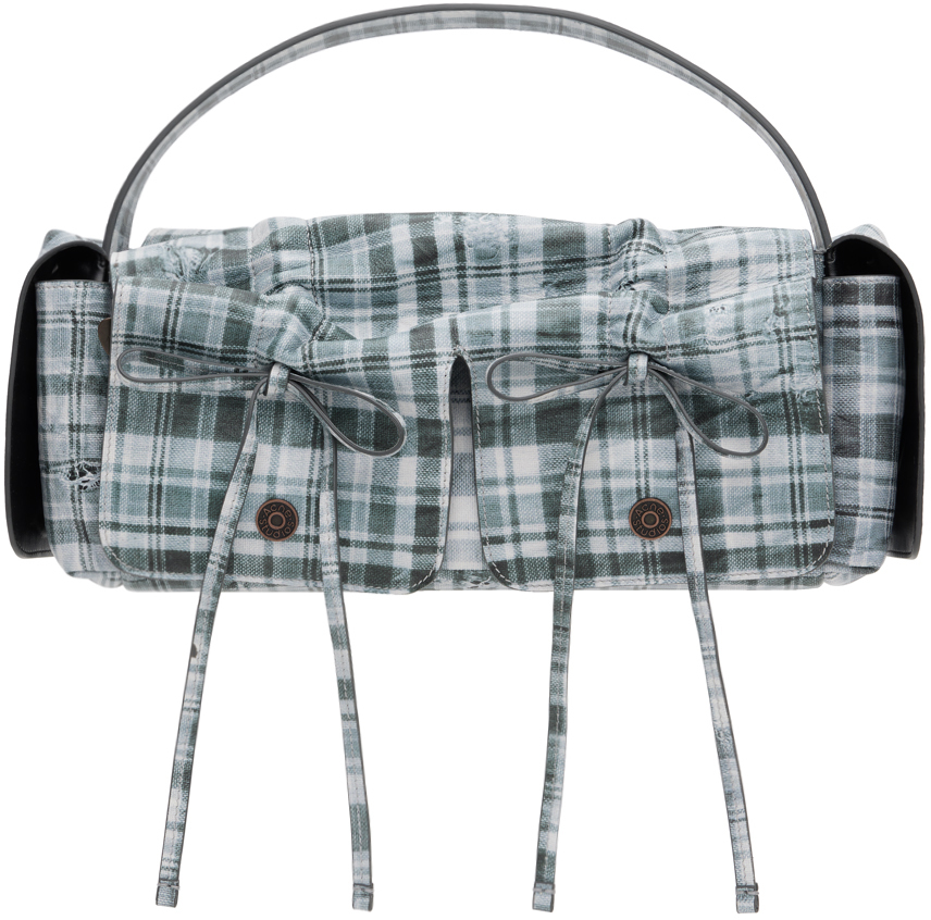 Shop Acne Studios Blue Multipocket Tea Towel Bag In 900 Black