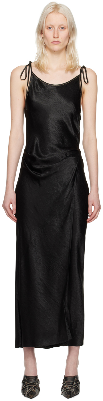 Black Wrap Maxi Dress
