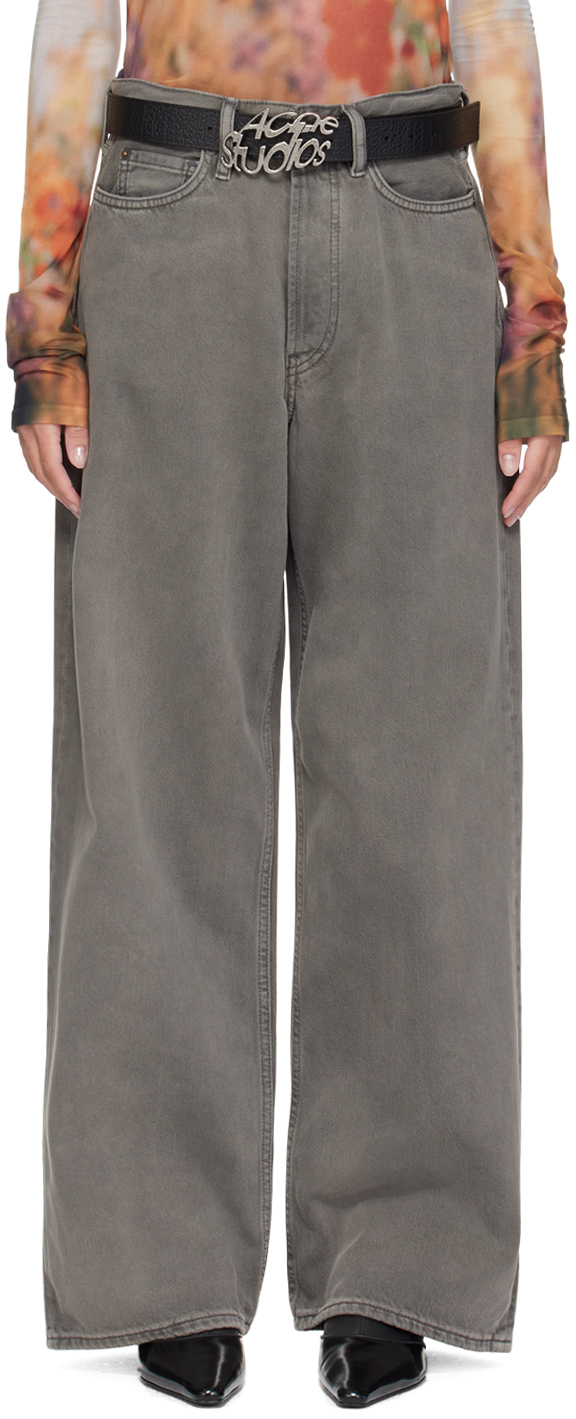 Shop Acne Studios Gray Loose-fit Jeans In Aa2 Anthracite Grey