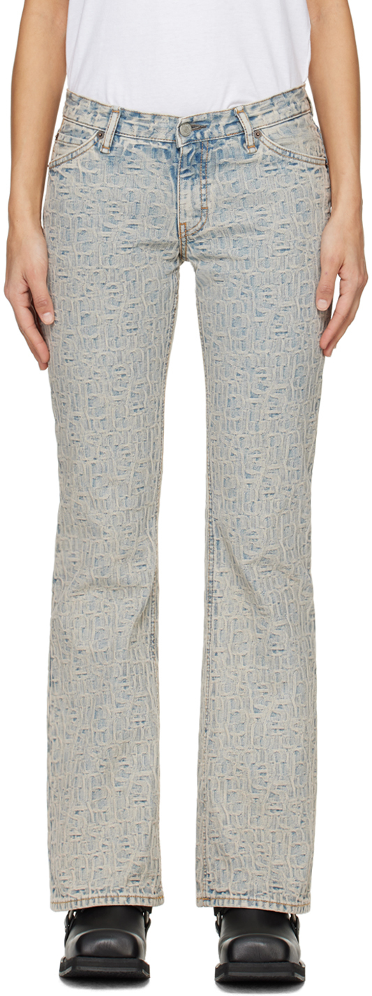 Blue 2005 Monogram Slim Fit Jeans