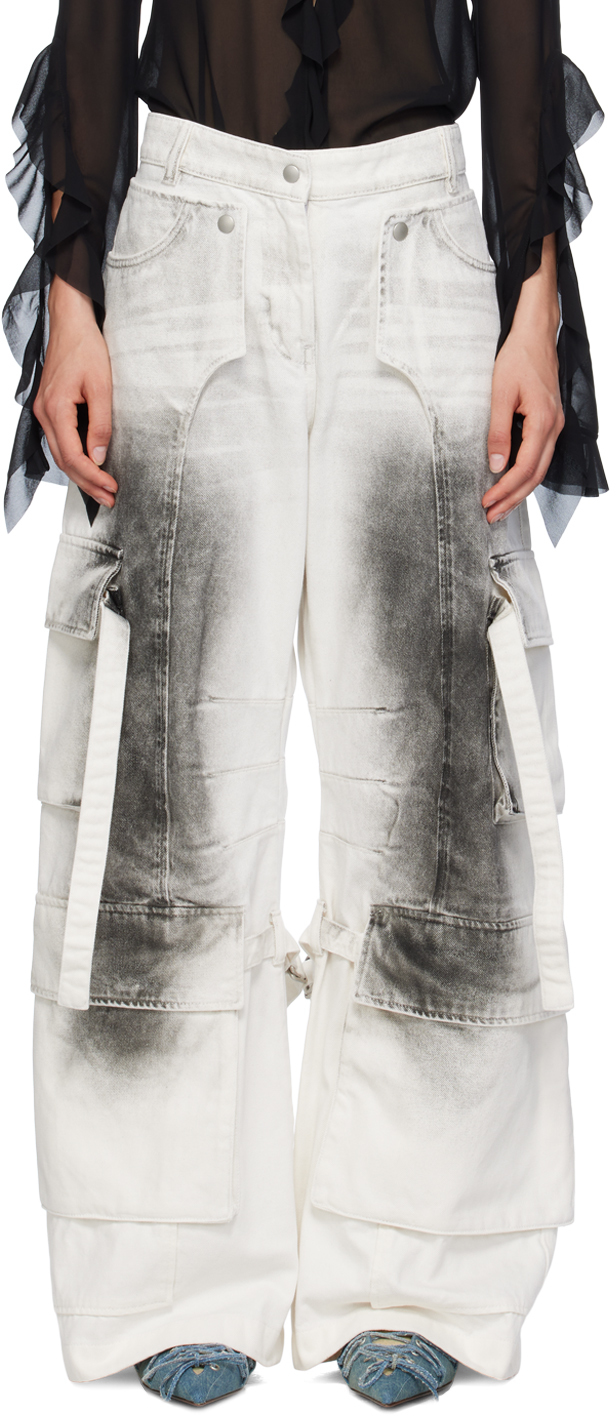 【関税込み】Acne Studios ホワイト&グレー Pargot ジーンズ White & Gray Pargot Jeans by Acne Studios on Sale