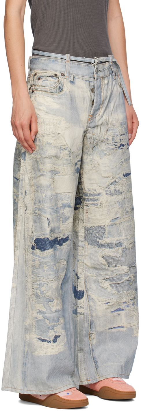 Shop Acne Studios Blue 2004 Loose Fit Jeans In 228 Light Blue