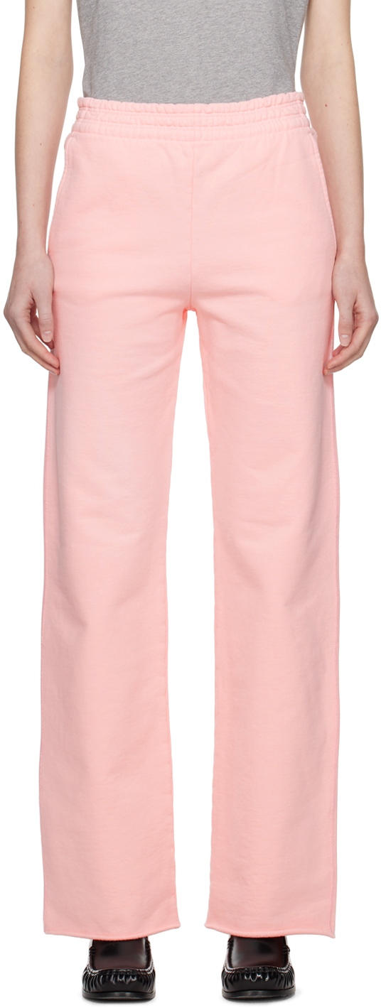 Acne Studios Pink Elasticized Lounge Trousers In 418 Pale Pink