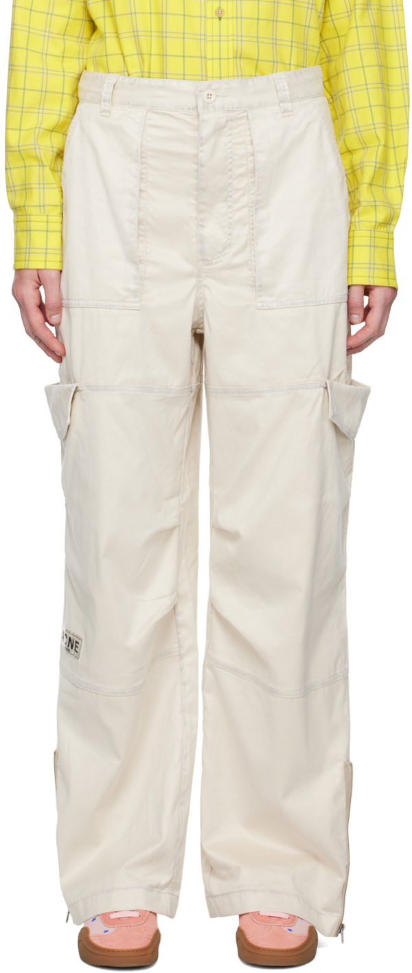 Beige Super Baggy Trousers