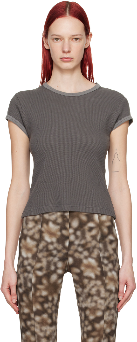 【関税込み】Acne Studios グレー ガーメントダイ Tシャツ Acne Studiosのグレー ガーメントダイ Tシャツがセール中