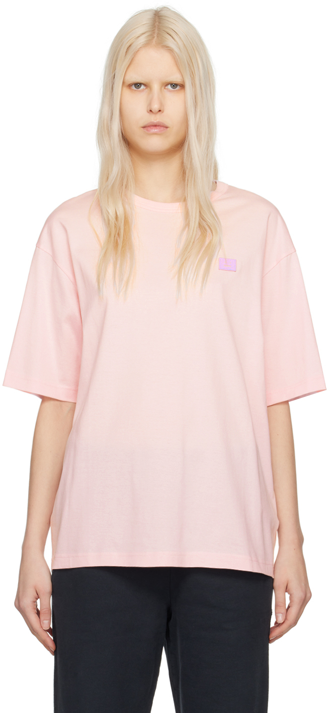 Acne Studios Pink Patch T-shirt In Ad4 Light Pink