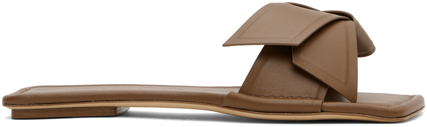 Shop Acne Studios Brown Musubi Leather Sandals In 640 Camel Brown