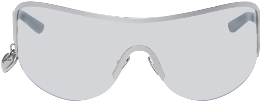 Shop Acne Studios Silver Metal Frame Sunglasses In Awn Silver/transpare