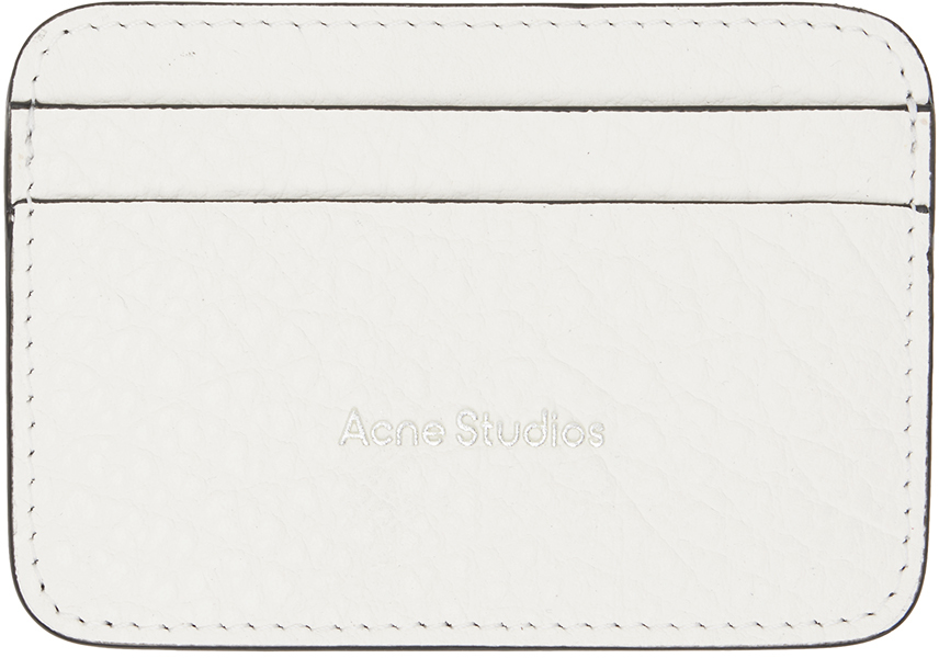 Acne Studios White Leather Card Holder