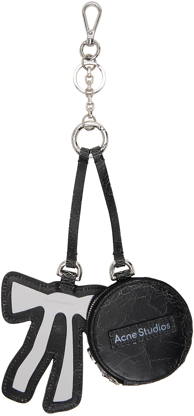 Black Bow Mirror Coin Pouch