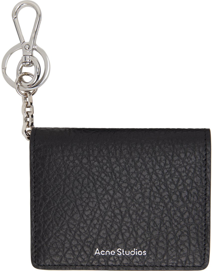 Shop Acne Studios Black Folded Leather Wallet In 900 Black