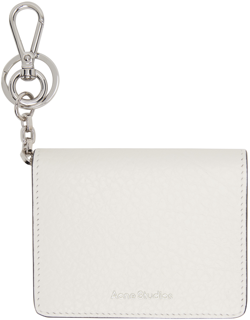 Shop Acne Studios White Folded Leather Wallet In 100 White