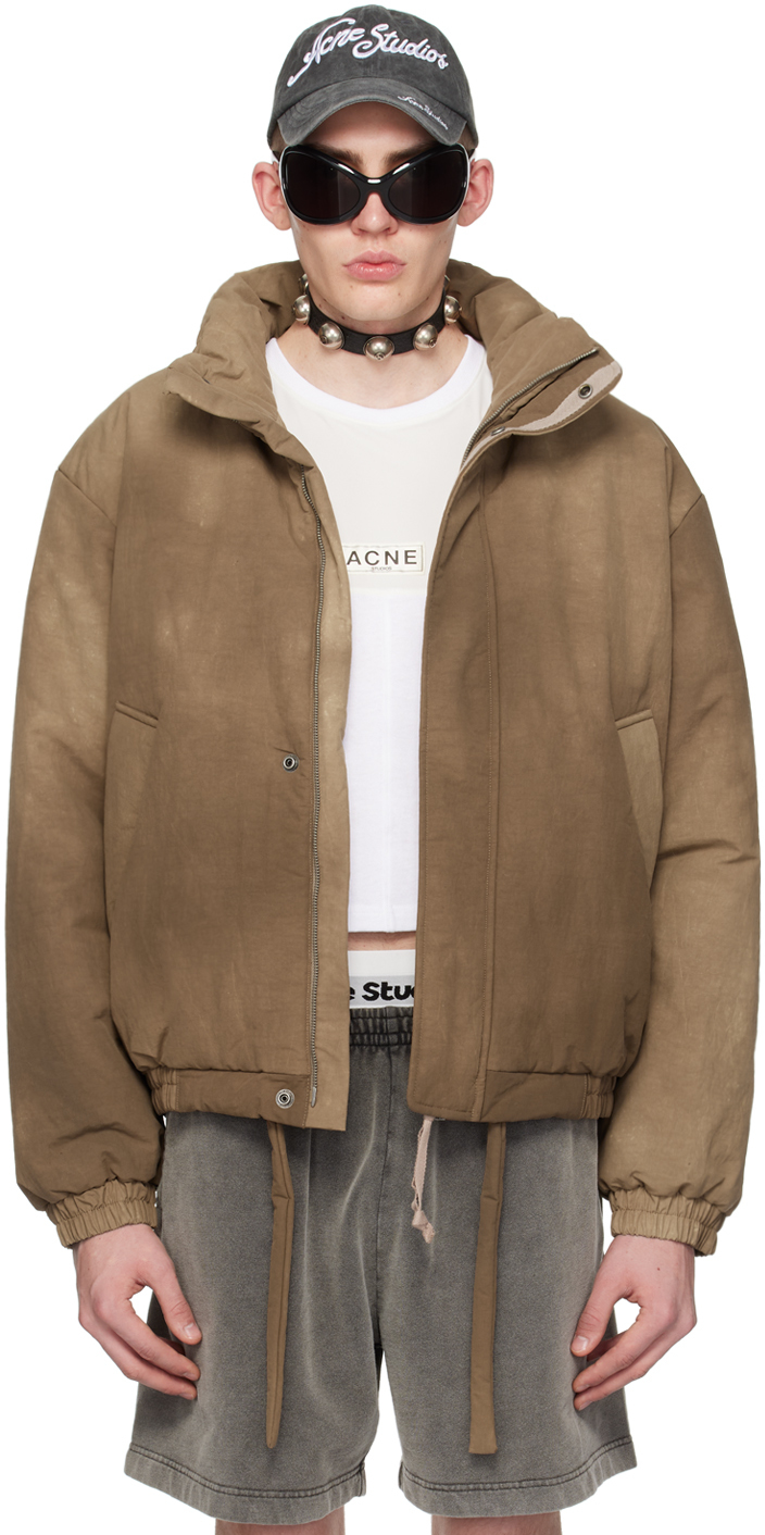 Beige Garment-dyed Jacket By Acne Studios On Sale