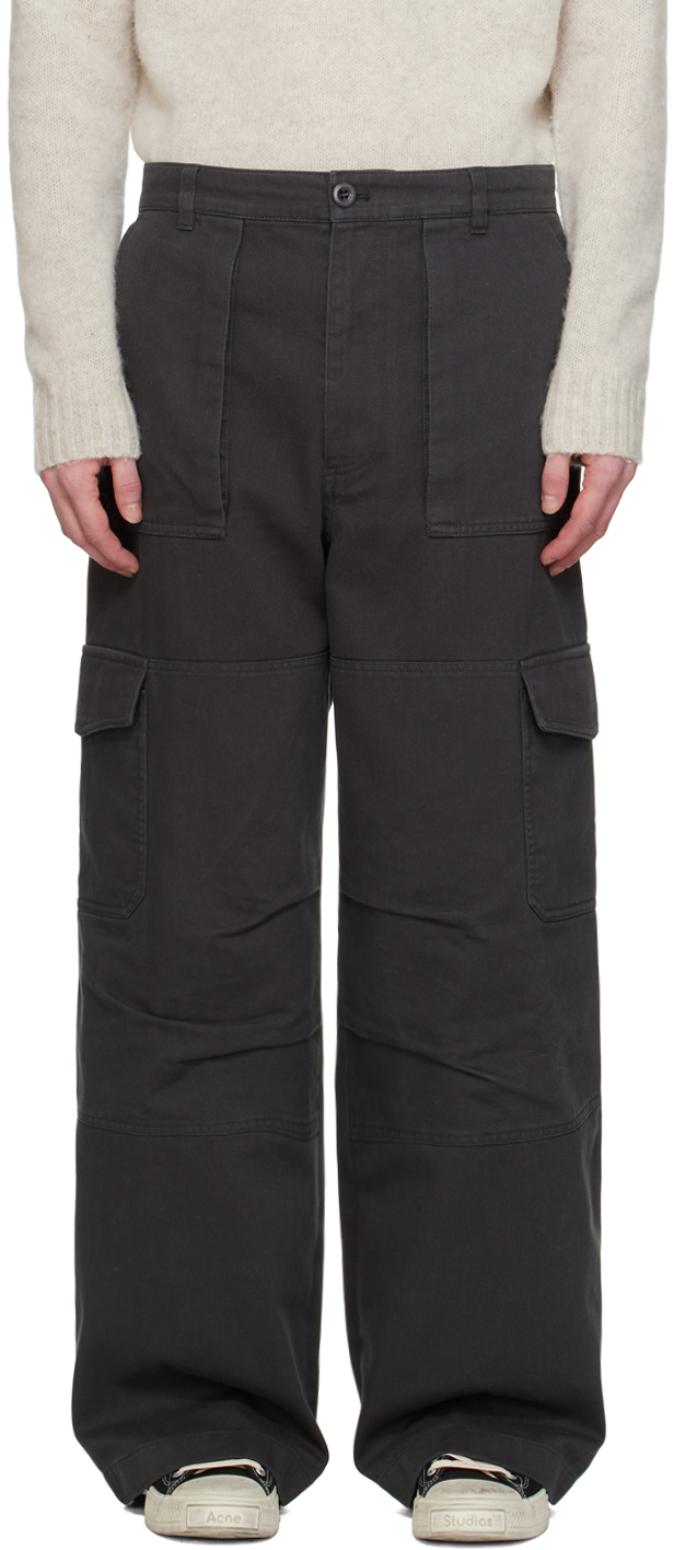 Gray Flap Pocket Cargo Pants
