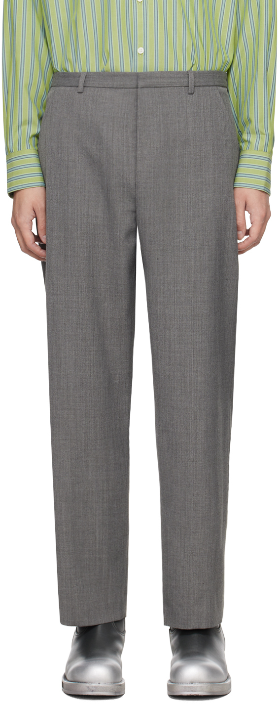 Acne Studios Gray Four-pocket Trousers In 990 Grey Melange