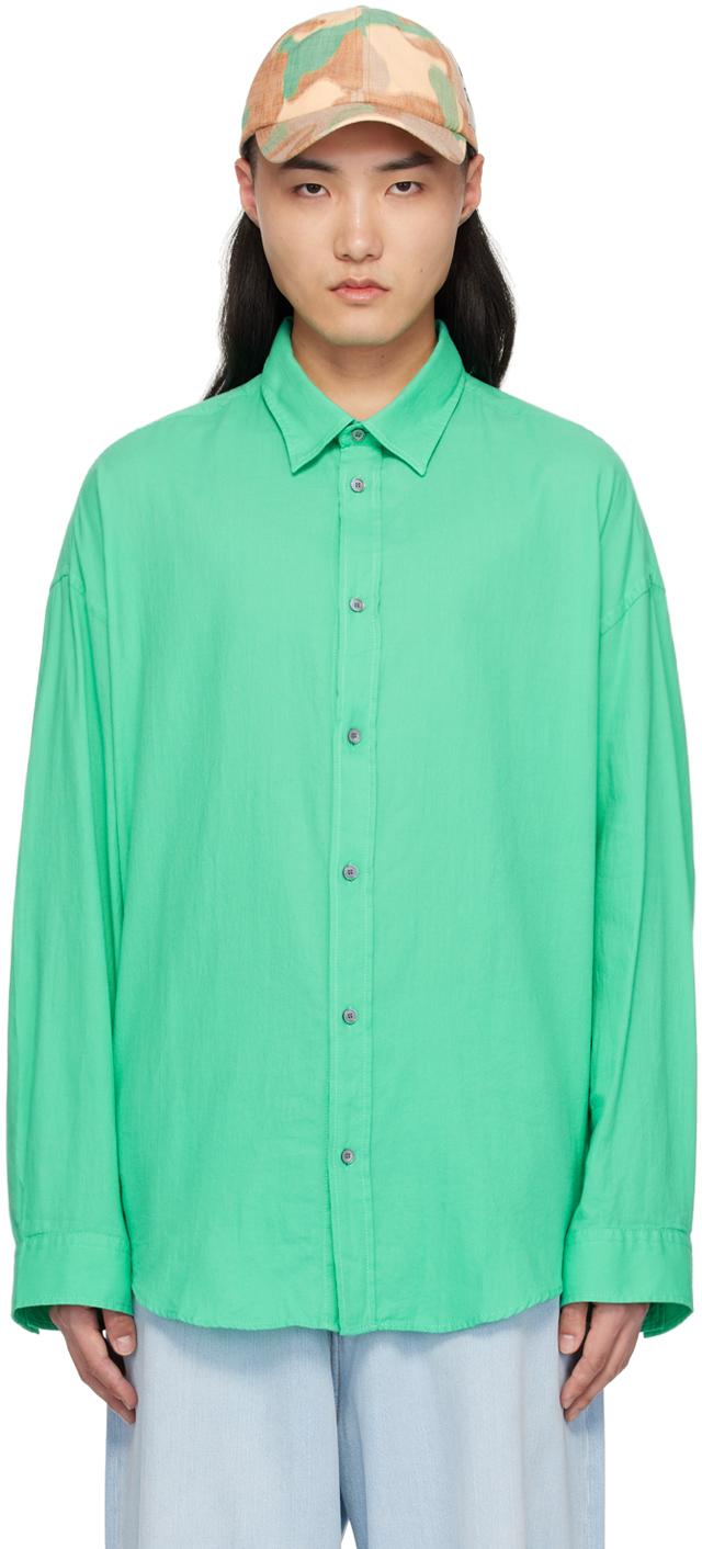 Green Button-Up Shirt