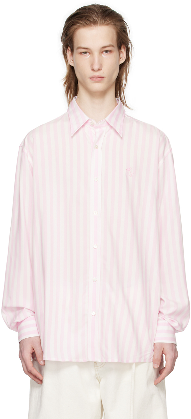 Acne Studios Pink Stripe Shirt