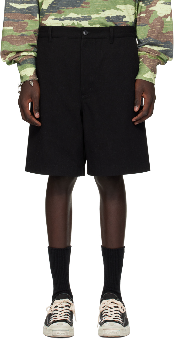 Black Regular Fit Shorts