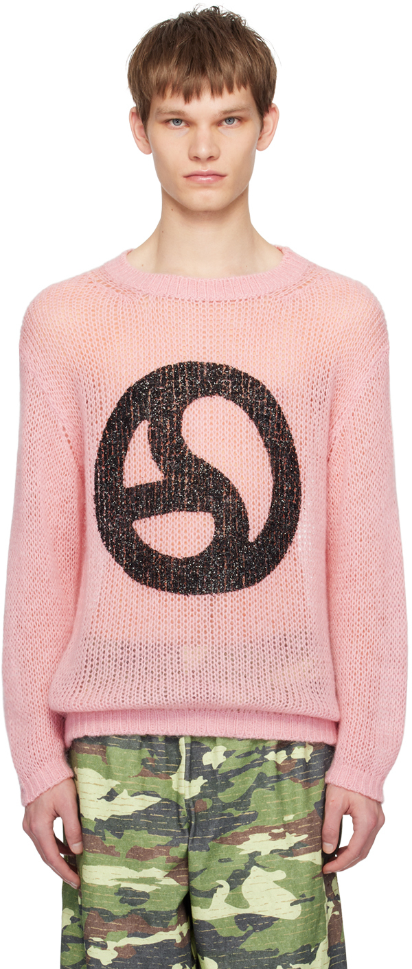 Acne Studios Pink Sequinned Sweater In Ad1 Blush Pink