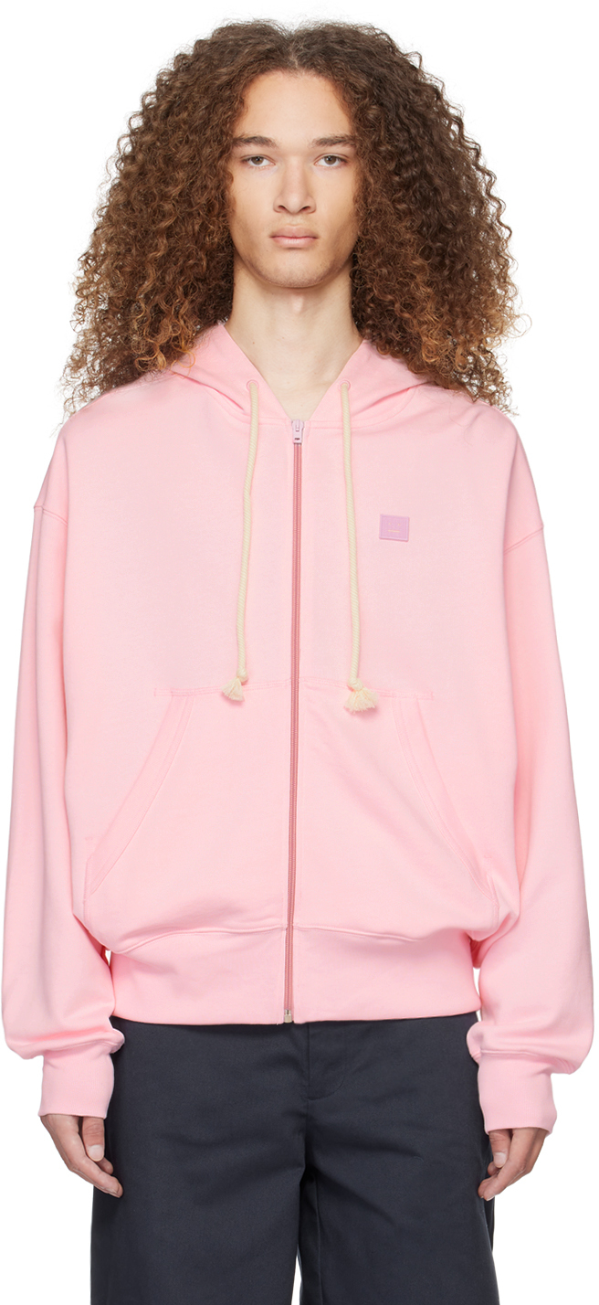 Acne Studios Pink Patch Hoodie In Ad4 Light Pink